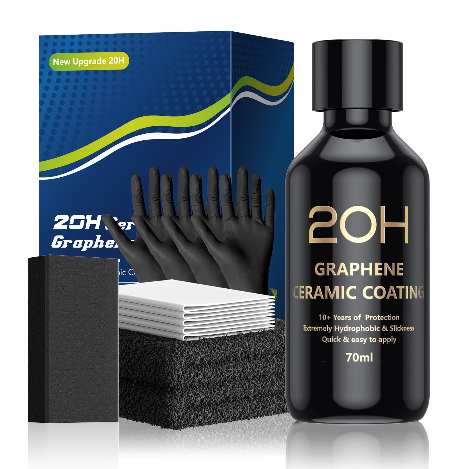 20H Advanced Graphene Ceramic Coating for Cars (70ml) - Car Detailing Kit
