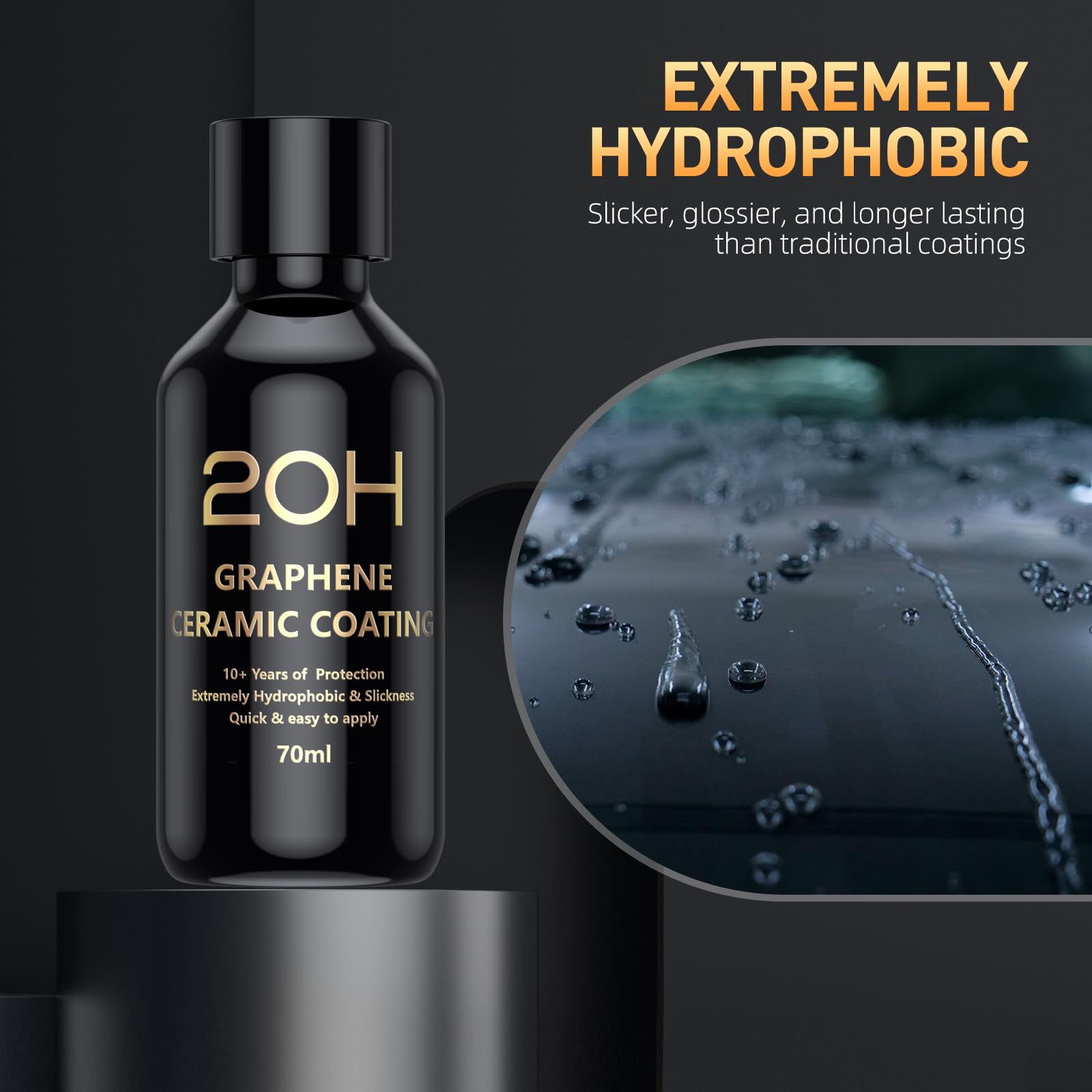 20H Advanced Graphene Ceramic Coating for Cars (70ml) - Car Detailing Kit