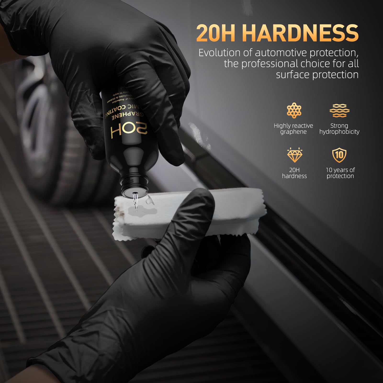 20H Advanced Graphene Ceramic Coating for Cars (70ml) - Car Detailing Kit